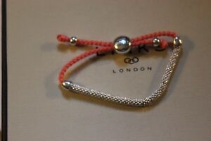 【送料無料】ネックレス　genuine links of london effervescence xsandpeach cord bracelet bnibgenuine links of london effervescence xs silver and p