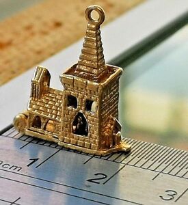 【送料無料】ネックレス　ソリッドゴールドレトロchurch wedding , solid gold retro charm, fully hallmarked, uk seller cb｜hokushin