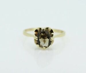 【送料無料】ネックレス　9ctイェローゴールドクオーツ9ct yellow gold smokey quartz ring