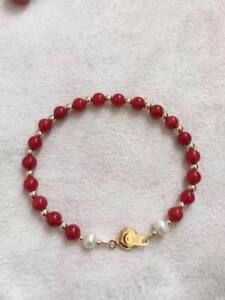 【送料無料】ネックレス　ユニーク925スターリングunique natural 925 sterling silver with coral bracelet,