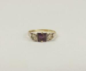 【送料無料】ネックレス　イエローゴールドアメジストリングサイズ9ct yellow gold amethyst amp; quartz ring uk size p us 7｜hokushin