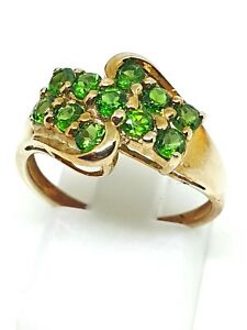 【送料無料】ネックレス　イエローゴールドロシアリングサイズ9ct yellow gold russian diopside ring size n full hallmarked｜hokushin