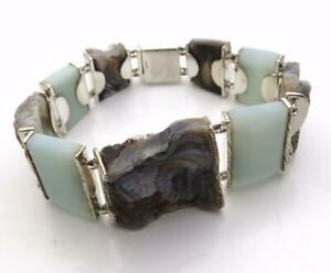 【送料無料】ネックレス　スターリングシルバーブレスレットインチdrusy amp; white quartz sterling silver bracelet 8 inch length uk hallmark free pamp;p