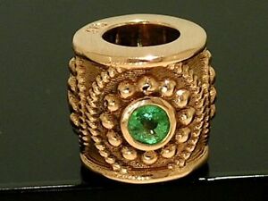 【送料無料】ネックレス　bd030 9ctエメラルドチャームbd030 genuine 9ct solid rose gold natural emerald bead charm