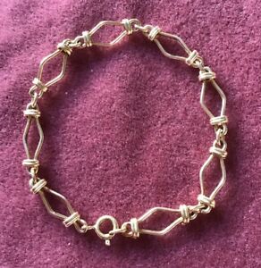 【送料無料】ネックレス　ゴールドファンシーリンクブレスレット9ct gold fancy link bracelet approx 7 34 42g hallmarked｜hokushin