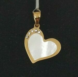 【送料無料】ネックレス　ペンダントゴールドpendant gold 18k heart with mother of pearl