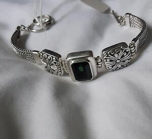 【送料無料】ネックレス　クオーツ925スターリング925 sterling silver bracelet with green quartz handmade