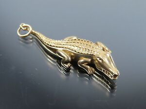 【送料無料】ネックレス　ヴィンテージゴールドクロコダイルペンダントvintage 9ct gold crocodile pendant c1980 26,256円