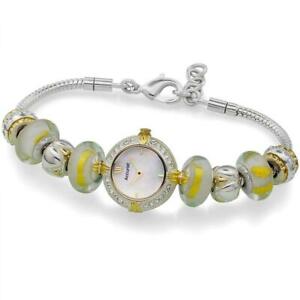 【送料無料】ネックレス　ポンドスワロフスキークリスタルメッキ￥shimmer charmed by accurist lb1603w swarovski crystal silver plated rrp 150