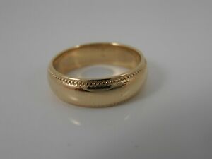 【送料無料】ネックレス　イエローゴールドエッジサイズ9ct yellow gold d shape milgrain edge 5mm wedding ring size i fully hallmarked