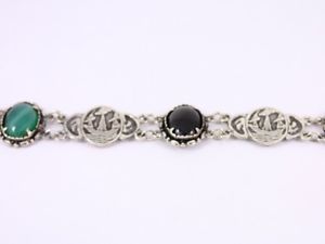 【送料無料】ネックレス　ヴァイキングブレスレットスターリングシルバービンテージagate viking ship bracelet sterling silver vintage stunning 925 23g bw81