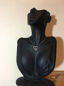 【送料無料】ネックレス　ホワイトゴールドタンザナイトハートペンダントインチチェーン9ct9k 375 white gold tanzanite heart pendant on 16 41cm inch fine chain