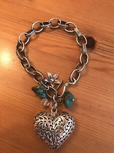 【送料無料】ネックレス　シルバーハートチャームブレスレットmonili silver heart charm bracelet 145 25,886円