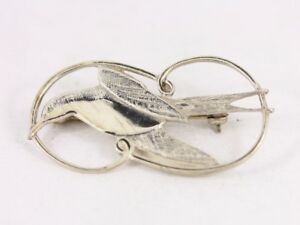 【送料無料】ネックレス　ツバメブローチシェットランドシルバービンテージスターリングswallow brooch bird shetland silver vintage sterling 925 48g bt67 25,886円
