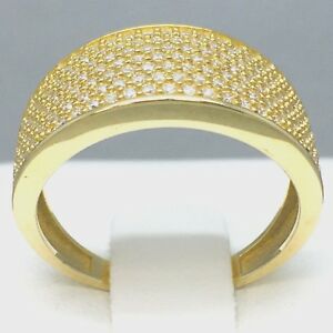 【送料無料】ネックレス　イエローゴールドマイクロセットキュービックジルコンリングサイズawesome 9ct yellow gold micro set cubic zircon friendship ring size n 110