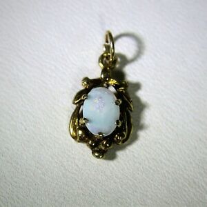 【送料無料】ネックレス　ヴィンテージｋゴールドオパールペンダントvintage 9ct 9k gold natural opal pendant