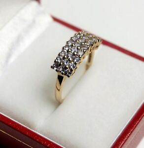 【送料無料】ネックレス　ゴールドタンザナイトクラスタリングサイズ9 ct gold tanzanite cluster ring size q 26,626円