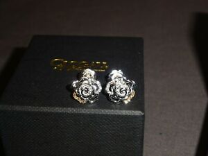 【送料無料】ネックレス　ウェールズスターリングシルバーロイヤルバラホワイトトパーズスタッドイヤリング￥welsh clogau sterling silver royal roses white topaz stud earrings rrp 119