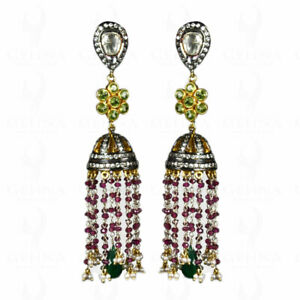 【送料無料】ネックレス　エメラルドガーネットペリドットオニキスイヤリングemerald, red garnet, peridot amp; greed onyx gemstone earrings se031044