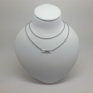 【送料無料】ネックレス　ホワイトゴールドケーブルチェーンドルmiran 150555 9k 375 white gold fine cable chain 4245cm rrp 217