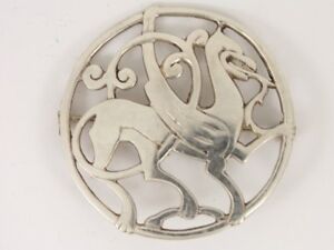 【送料無料】ネックレス　quendaleブローチシェトランドシルバースターリングブドウ925 134gcp55quendale beast brooch shetland silver sterling vintage 925 134g cp55｜hokushin