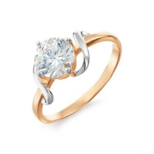 【送料無料】ネックレス　58514ctスワロフスキーゴールド58514ct rose gold ring with crystal swarovski