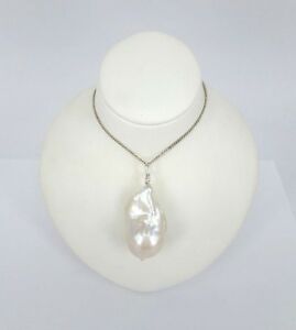 【送料無料】ネックレス　スターリングシルバーバロックパールペンダントドルmiran 170522 925 sterling silver freshwater baroque pearl pendant 121g rrp179