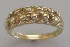【送料無料】ネックレス　イエローゴールドキーパーリングサイズsecondhand 9ct yellow gold two row keeper ring size n