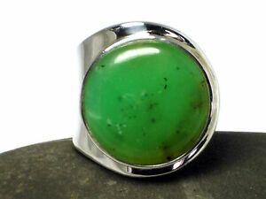 【送料無料】ネックレス　chrysopraseスターリング925ring adjustable chrysoprase sterling silver 925 gemstone ring gift boxed