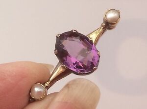 【送料無料】ネックレス　ビクトリアアメジストシードパールブローチbeautiful victorian 9ct amethyst and seed pearl brooch