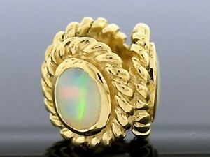 【送料無料】ネックレス　イエローゴールドオーストラリアオパールロープビーズs bd045 genuine 9ct yellow gold natural solid australian opal rope bead 26,626円