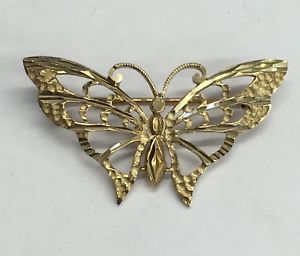 【送料無料】ネックレス　ヴィンテージゴールドバタフライブローチvintage 9ct gold butterfly brooch 30grams