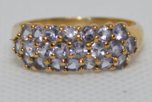 【送料無料】ネックレス　タンザナイトイエローゴールドサイズ100ct tanzanite set in 9ct yellow gold size p