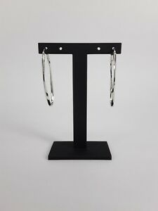 【送料無料】ネックレス　ホワイトゴールドフープイヤリングドルmiran 141000 9k white gold hollow twist hoop earrings 416mm 15g rrp 180