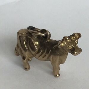 【送料無料】ネックレス　ヴィンテージ9ct 18ゴールドチャームcm196231gvintage solid 9ct gold bull charm 18cm 1962 31g｜hokushin