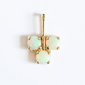 【送料無料】ネックレス　ｋイエローゴールドオーストラリアホワイトライトオパールペンダント18ct 18k yellow gold natural solid australian white light opal pendant