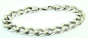 【送料無料】ネックレス　メンズソリッドスターリングシルバーリンクブレスレットmens gents solid heavy sterling silver 10 curb linked bracelet hallmarked