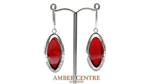 【送料無料】ネックレス　ハンドメイドドイツバルトイヤリングシルバー￥red handmade german baltic amber earrings 925 silver re001 rrp 225