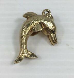 【送料無料】ネックレス　ヴィンテージイエローゴールドドルフィンvintage 9ct yellow gold dolphin charm 2g 3cm in length｜hokushin