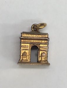 【送料無料】ネックレス　ゴールドテストvinatge 14ct gold tested arc de triomphe charm 17grams 27,346円