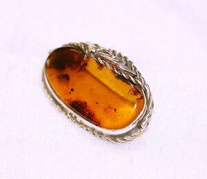 【送料無料】ネックレス オレンジスターリングシルバーブローチlarge baltic honey amber 925 sterling silver brooch 789g