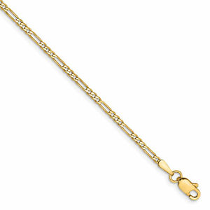 【送料無料】ネックレス　14kフィガロリンクアンクレットank6714k polished figaro link anklet ank67 26,256円