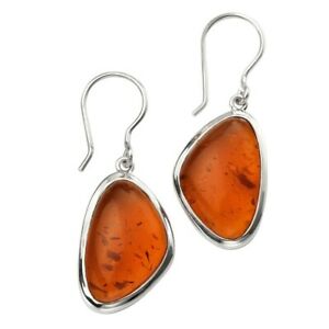 【送料無料】ネックレス　スターリングシルバーオレンジイヤリングbeginnings sterling silver e5384r amber abstract earrings