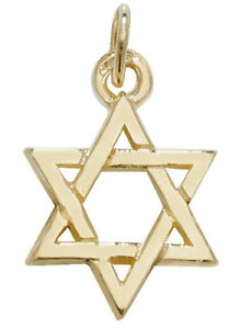 【送料無料】ネックレス　デビッドペンダントイエローゴールドスター9ct yellow gold star of david pendant