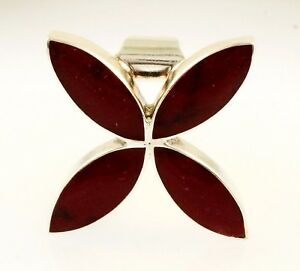 【送料無料】ネックレス　スターリングシルバークランベリーオレンジペンダントsterling silver cranberry amber pendant 29x30mm
