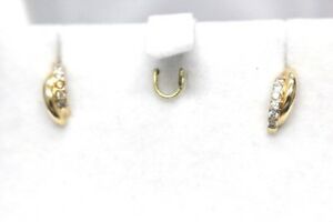 【送料無料】ネックレス　イアリング18kイェローゴールド750000ジルコニウム203g r75151earrings 18k yellow gold 750000 zirconium oxides 203 g r75151