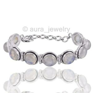【送料無料】ネックレス　スターリングgmestoneデザイナーrainbow moonstone and sterling silver gmestone designer bracelet