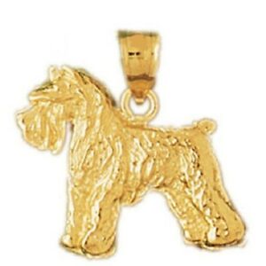 【送料無料】ネックレス　アメリカ14kイェローゴールドterrier dogペンダント14k yellow gold terrier dog pendant charm, made in usa