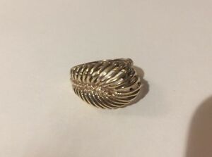 【送料無料】ネックレス ゴールドフェザーリング9ct gold feather ring