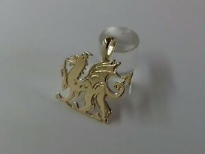 【送料無料】ネックレス　ゴールドソリッドウェールズドラゴンペンダント9ct gold solid welsh dragon pendant hallmarked